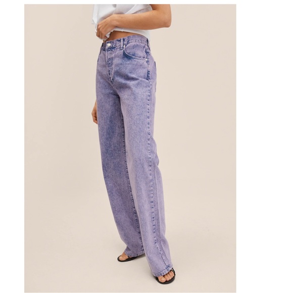 NWT MNG High-waist wide leg jeans Purple - Picture 4 of 8
